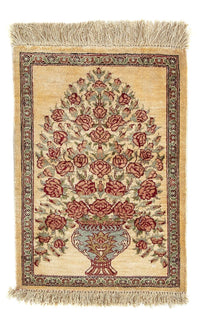 Qom hedvábí Koberec 31x41cm - Perský koberec – product image