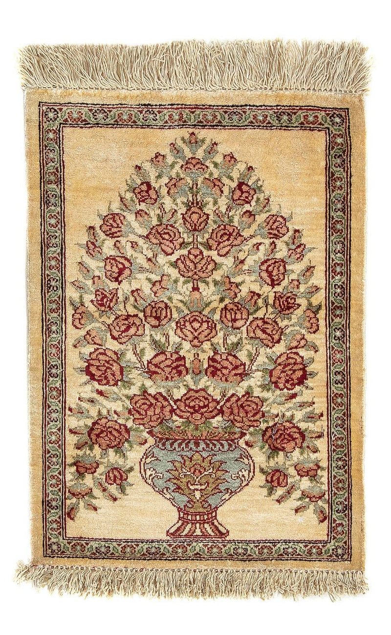 Qom hedvábí Koberec 31x41cm - Perský koberec