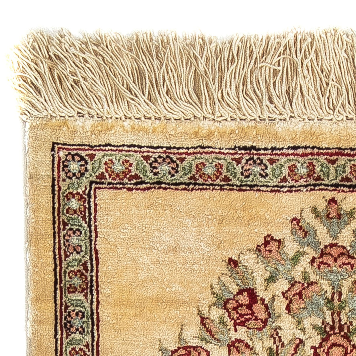 Qom hedvábí Koberec 31x41cm - Perský koberec