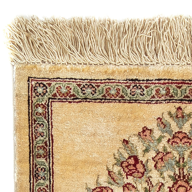 Qom hedvábí Koberec 31x41cm - Perský koberec