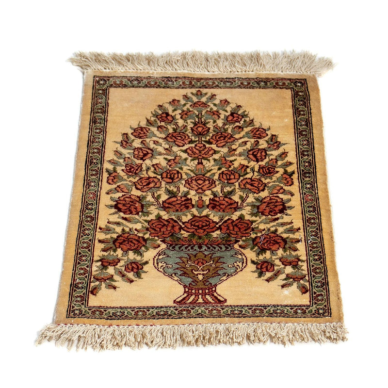 Qom hedvábí Koberec 31x41cm - Perský koberec