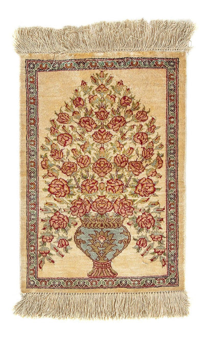 Qom hedvábí Koberec 31x42cm - Perský koberec