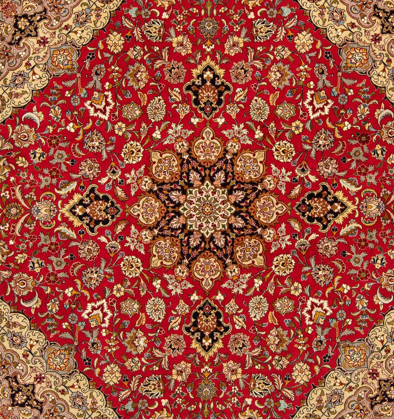 Tabriz - 50 Raj Koberec 203x203cm - Perský koberec - červená