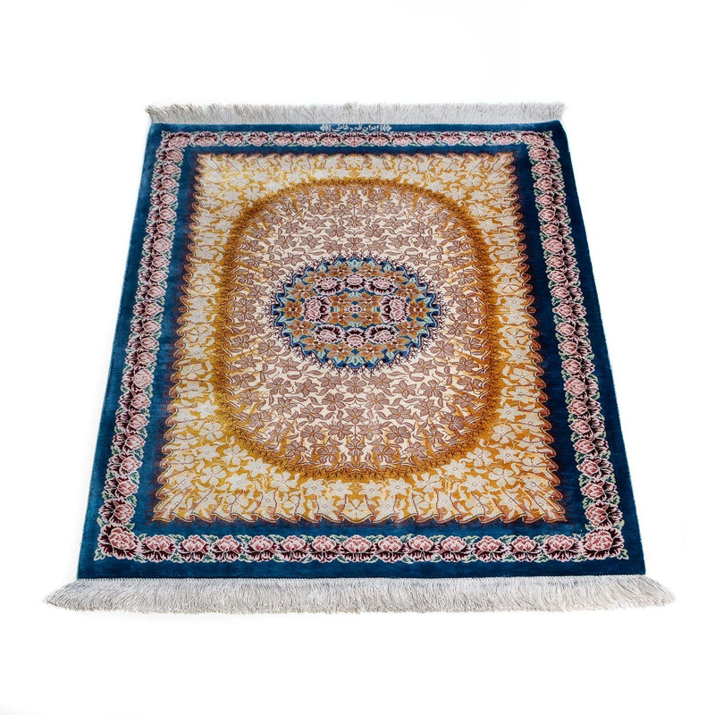 Qom hedvábí Koberec 60x93cm - Perský koberec