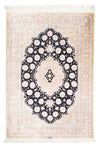 Qom Koberec 77x113cm - Perský koberec - Obdélníkový / Béžová / 77 x 113 cm Obdélníkový