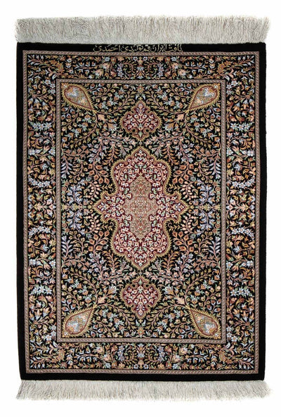 Qom Koberec 60x86cm - Perský koberec - tmavě modrá