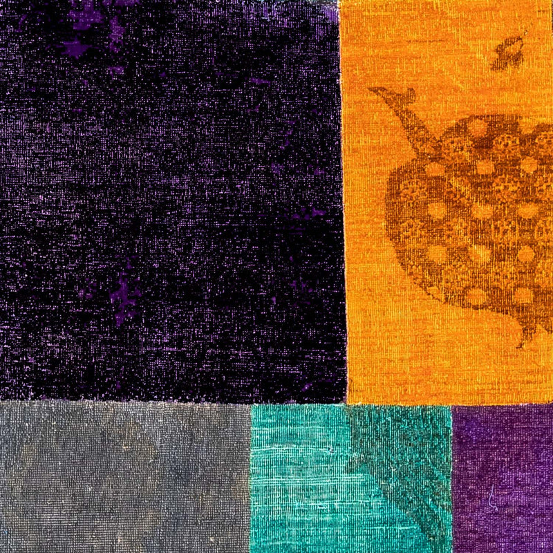 Patchworkový koberec 164x232cm - Perserteppich Wollteppich
