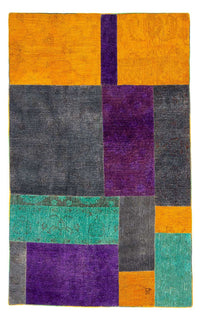 Patchworkový koberec 146x237cm - Vlněný koberec – product image
