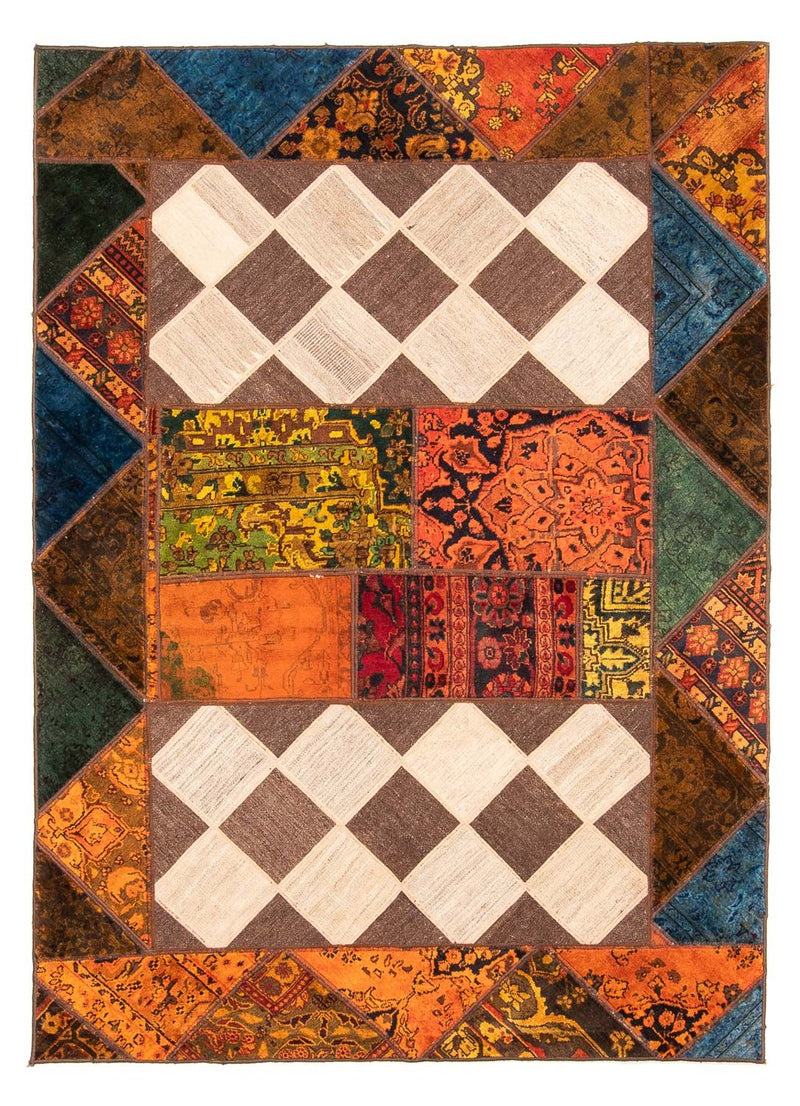 Patchworkový koberec 229x163cm - Perserteppich Wollteppich
