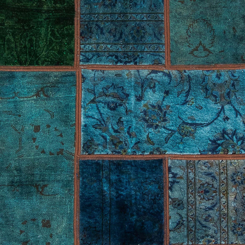 Patchworkový koberec 143x207cm - Perserteppich Wollteppich
