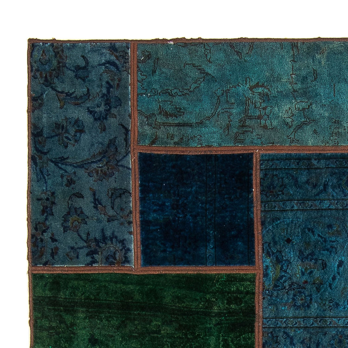 Patchworkový koberec 143x207cm - Perserteppich Wollteppich