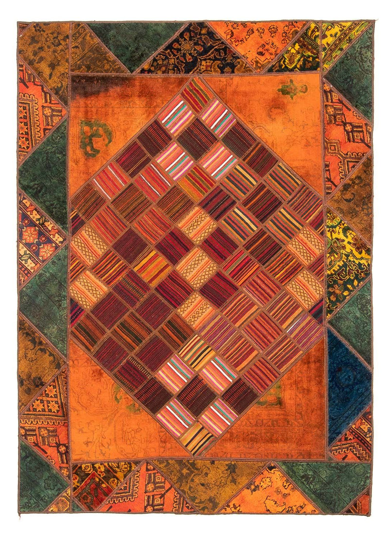 Patchworkový koberec 225x164cm - Perserteppich Wollteppich