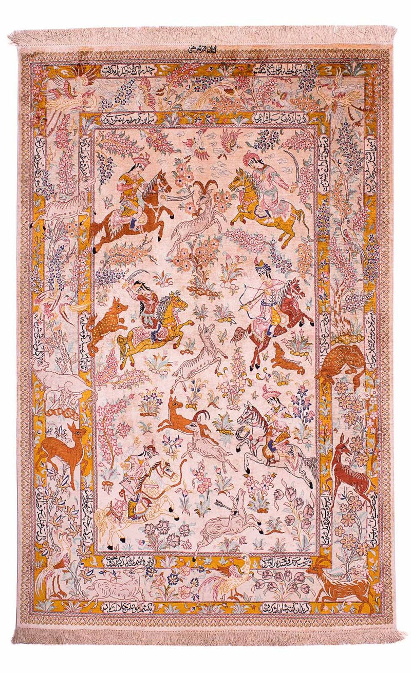 Qom hedvábí Koberec 125x195cm - Orientální koberec