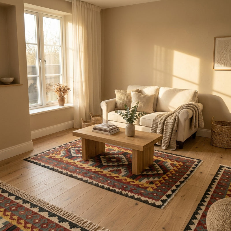 Kilim Maimana Koberec 137x260cm - Vlněný koberec