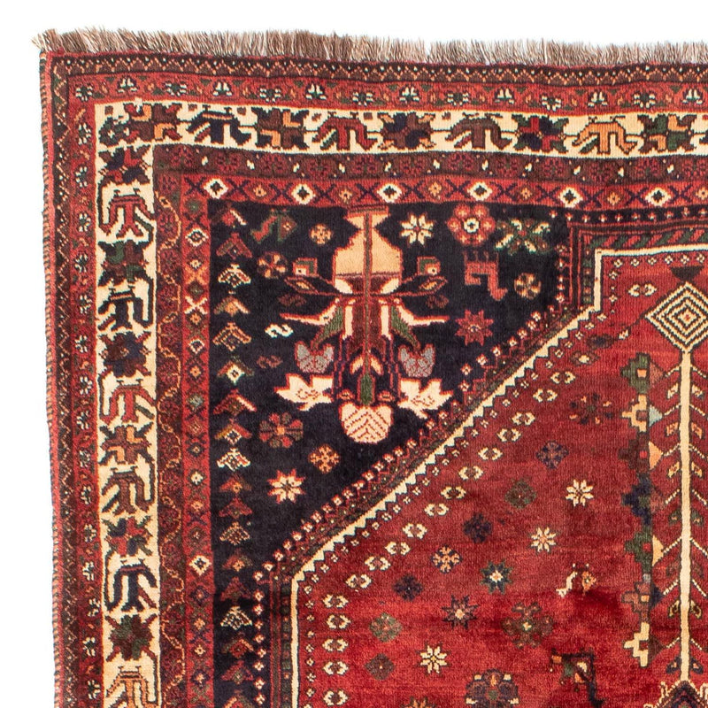 Shiraz Koberec 208x305cm - Perský koberec - tmavě červená