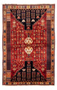 Shiraz Koberec 175x270cm - Perský koberec - tmavě červená