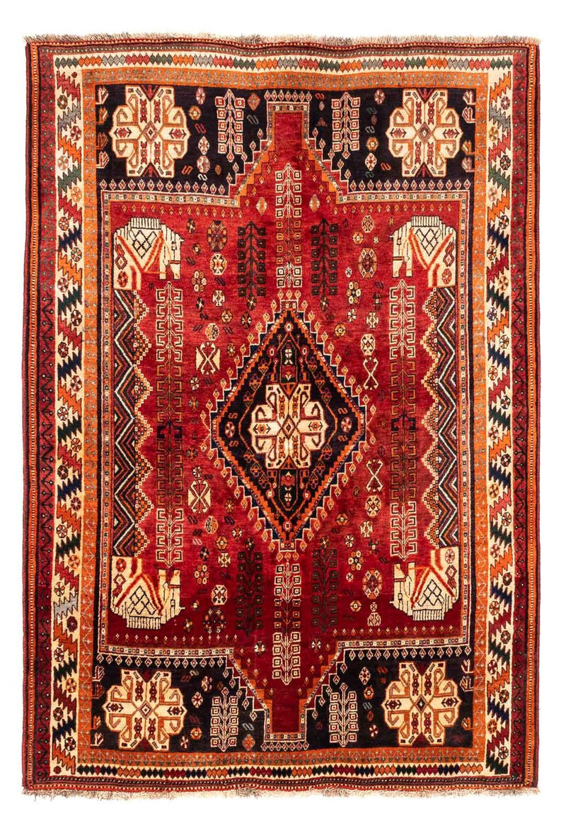 Shiraz Koberec 167x240cm - Perský koberec - tmavě červená