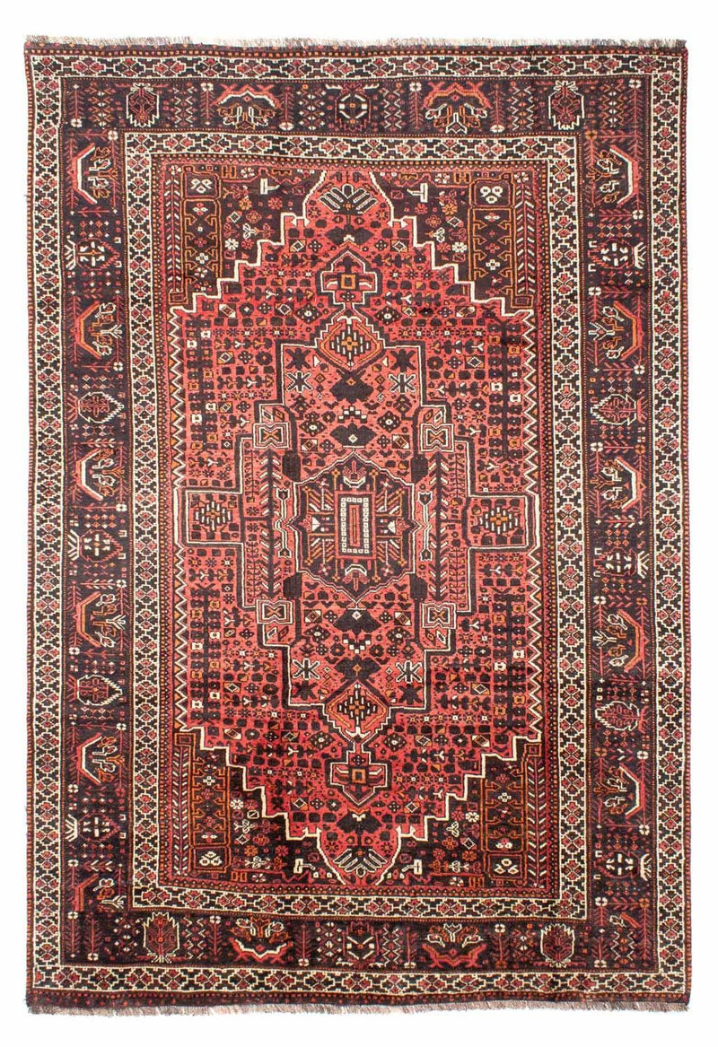 Shiraz Koberec 213x310cm - Perský koberec - světle červená