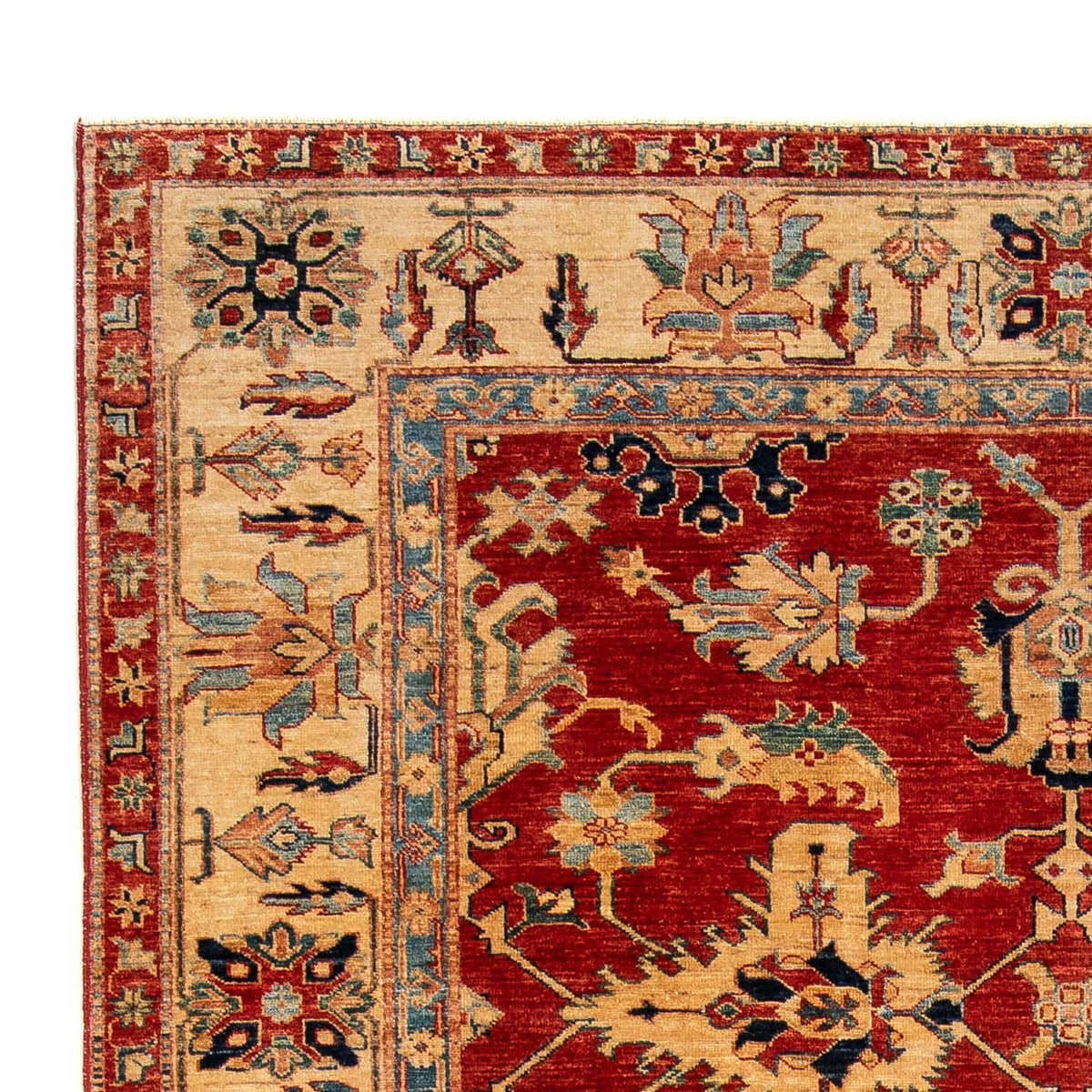 Kazak Koberec 205x290cm - Orientální koberec - tmavě červená