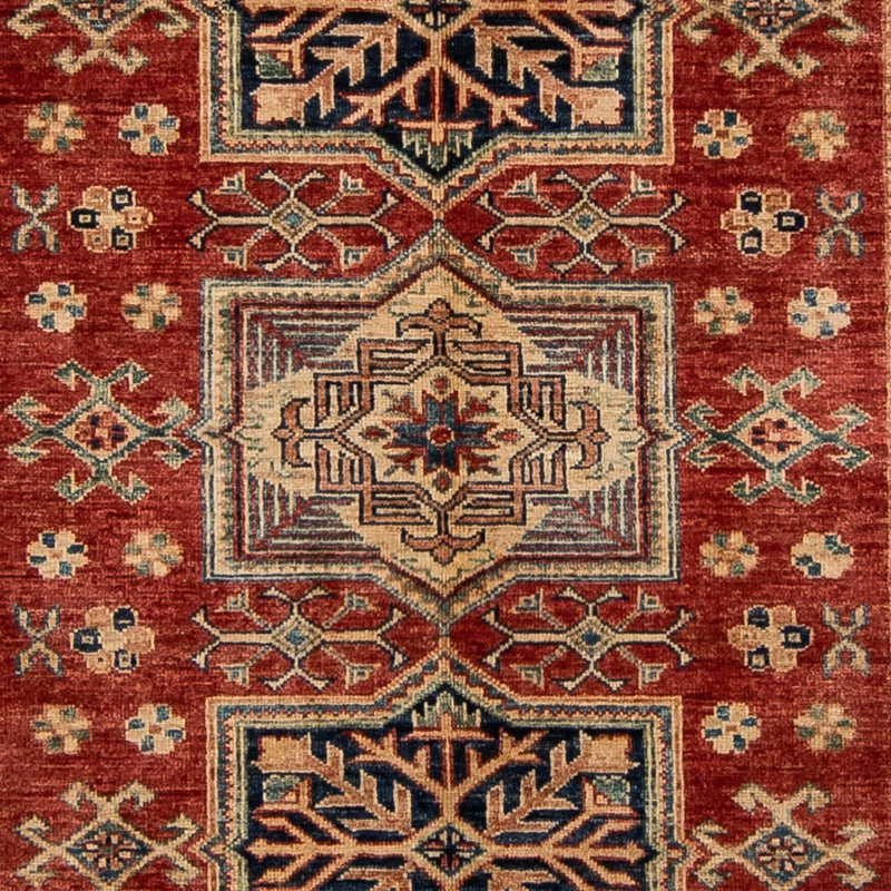 Kazak Koberec 158x312cm - Orientální koberec - tmavě červená