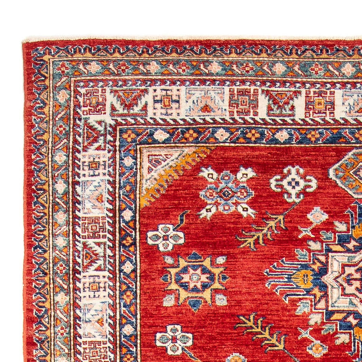 Kazak Koberec 160x244cm - Orientální koberec - tmavě červená