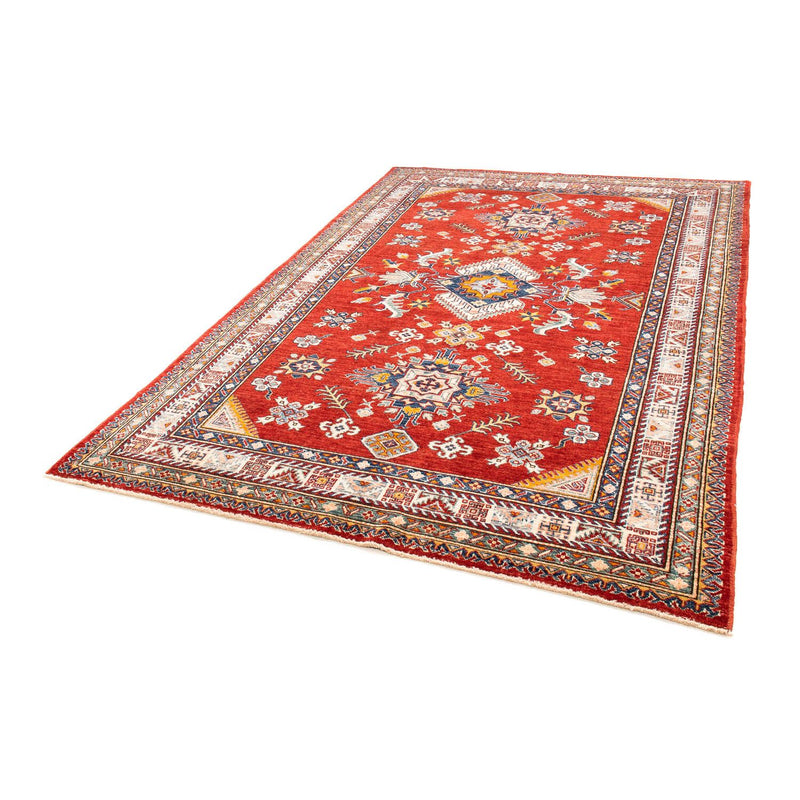 Kazak Koberec 160x244cm - Orientální koberec - tmavě červená