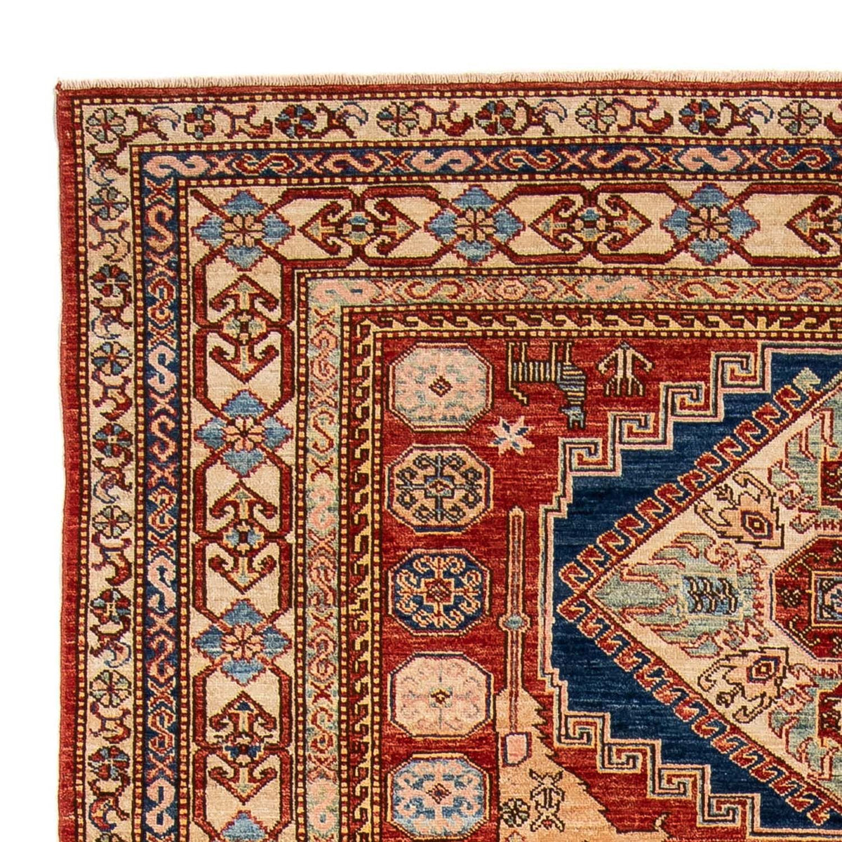Kazak Koberec 167x242cm - Orientální koberec - tmavě červená