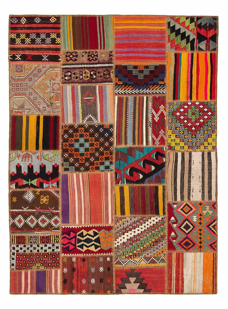 Patchworkový koberec 168x239cm - Vlněný koberec